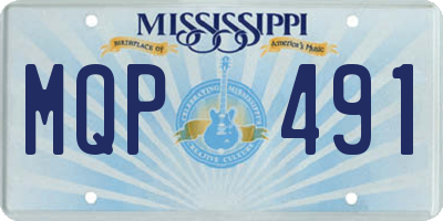 MS license plate MQP491