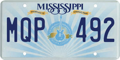 MS license plate MQP492