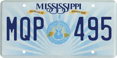 MS license plate MQP495