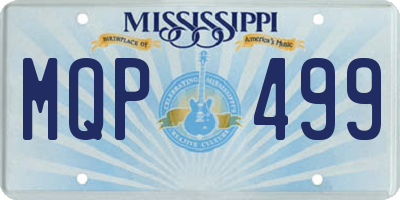 MS license plate MQP499