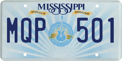 MS license plate MQP501