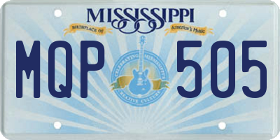 MS license plate MQP505