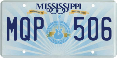 MS license plate MQP506