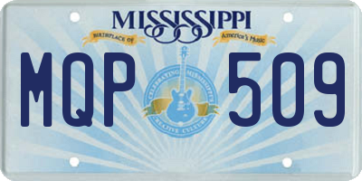 MS license plate MQP509