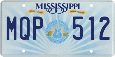 MS license plate MQP512