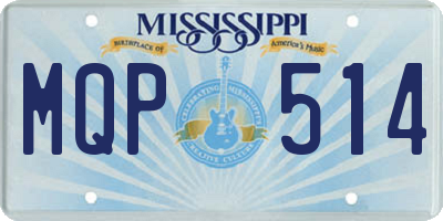 MS license plate MQP514