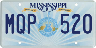 MS license plate MQP520