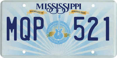 MS license plate MQP521