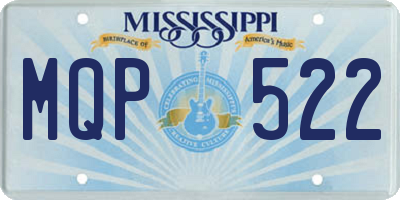 MS license plate MQP522