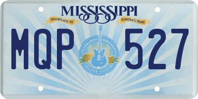 MS license plate MQP527