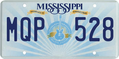 MS license plate MQP528