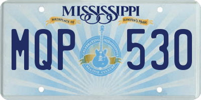 MS license plate MQP530