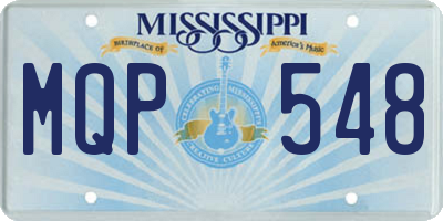MS license plate MQP548