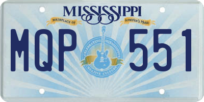 MS license plate MQP551