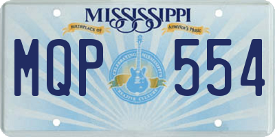 MS license plate MQP554