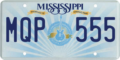 MS license plate MQP555