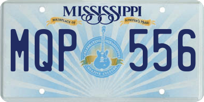 MS license plate MQP556