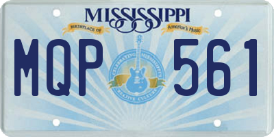 MS license plate MQP561
