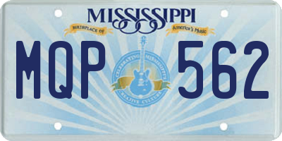 MS license plate MQP562
