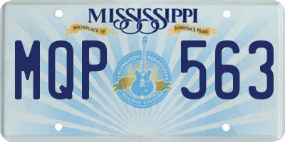 MS license plate MQP563