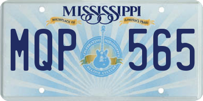 MS license plate MQP565