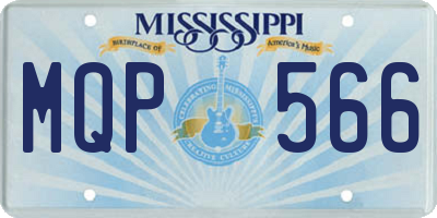 MS license plate MQP566
