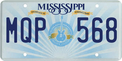 MS license plate MQP568