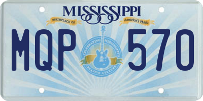 MS license plate MQP570