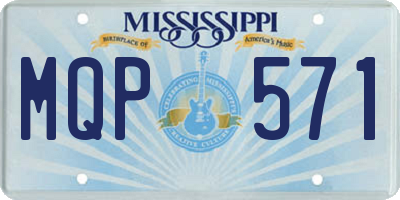 MS license plate MQP571
