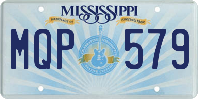MS license plate MQP579