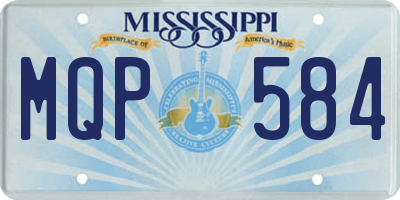 MS license plate MQP584