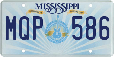 MS license plate MQP586