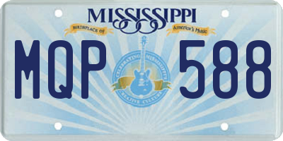 MS license plate MQP588