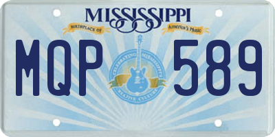 MS license plate MQP589
