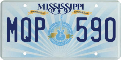 MS license plate MQP590