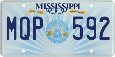 MS license plate MQP592
