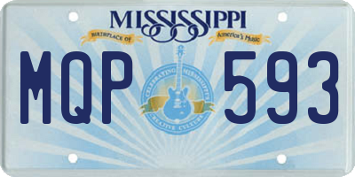 MS license plate MQP593