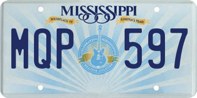 MS license plate MQP597