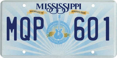 MS license plate MQP601