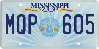 MS license plate MQP605