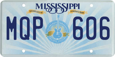 MS license plate MQP606