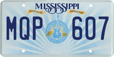 MS license plate MQP607