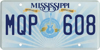 MS license plate MQP608