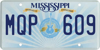 MS license plate MQP609