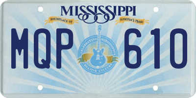 MS license plate MQP610