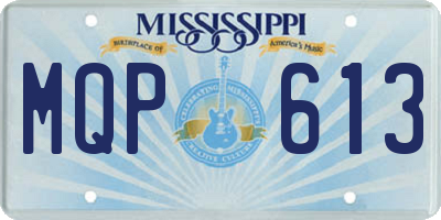 MS license plate MQP613