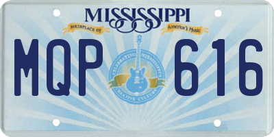 MS license plate MQP616
