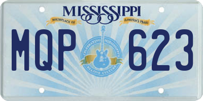 MS license plate MQP623