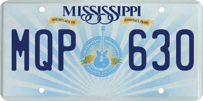 MS license plate MQP630