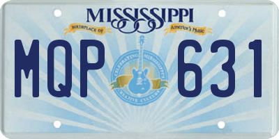 MS license plate MQP631